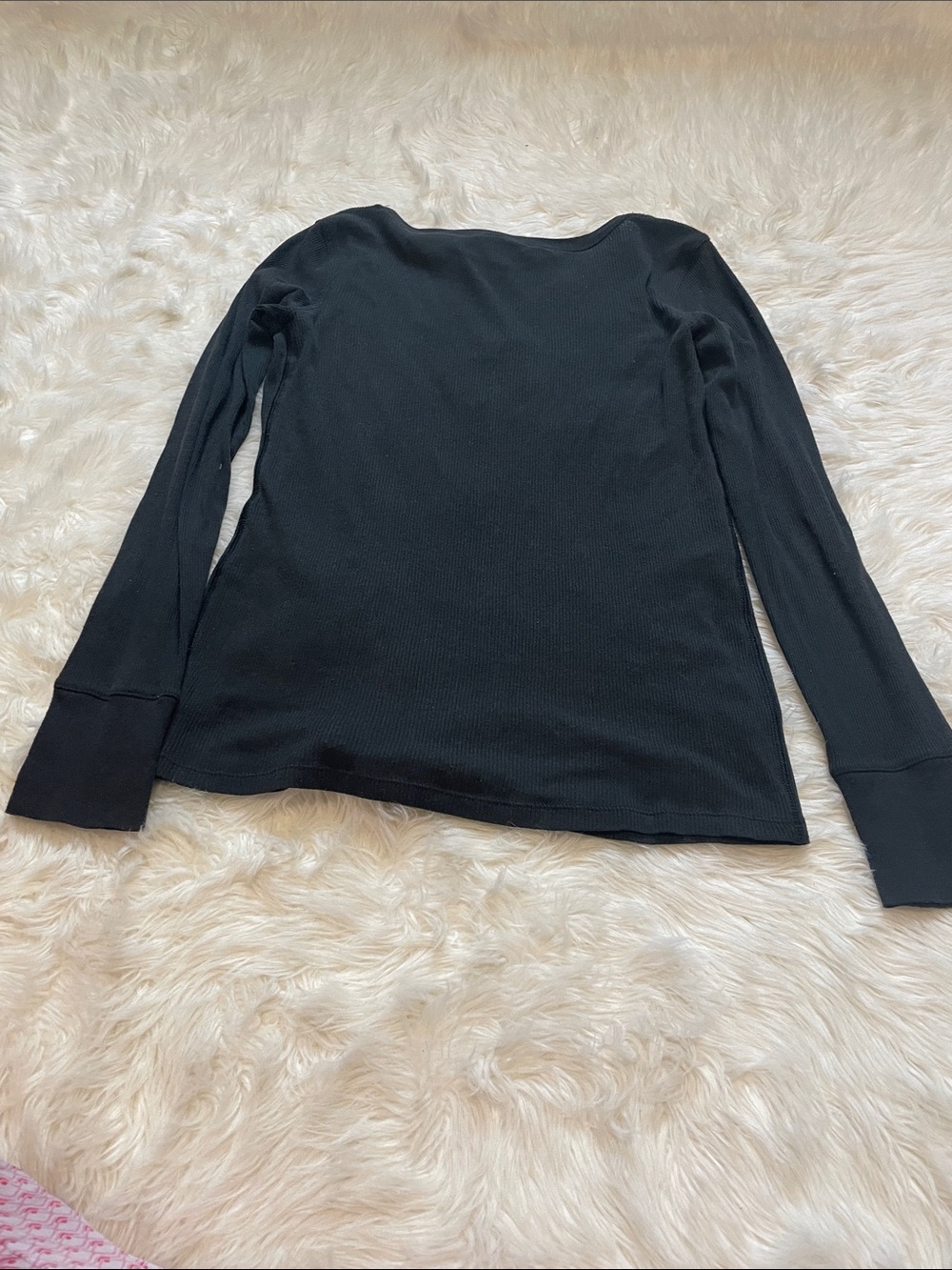 Victoria's Secret Black Long-Sleeve Sleep Henley Medium - Picture 14 of 14